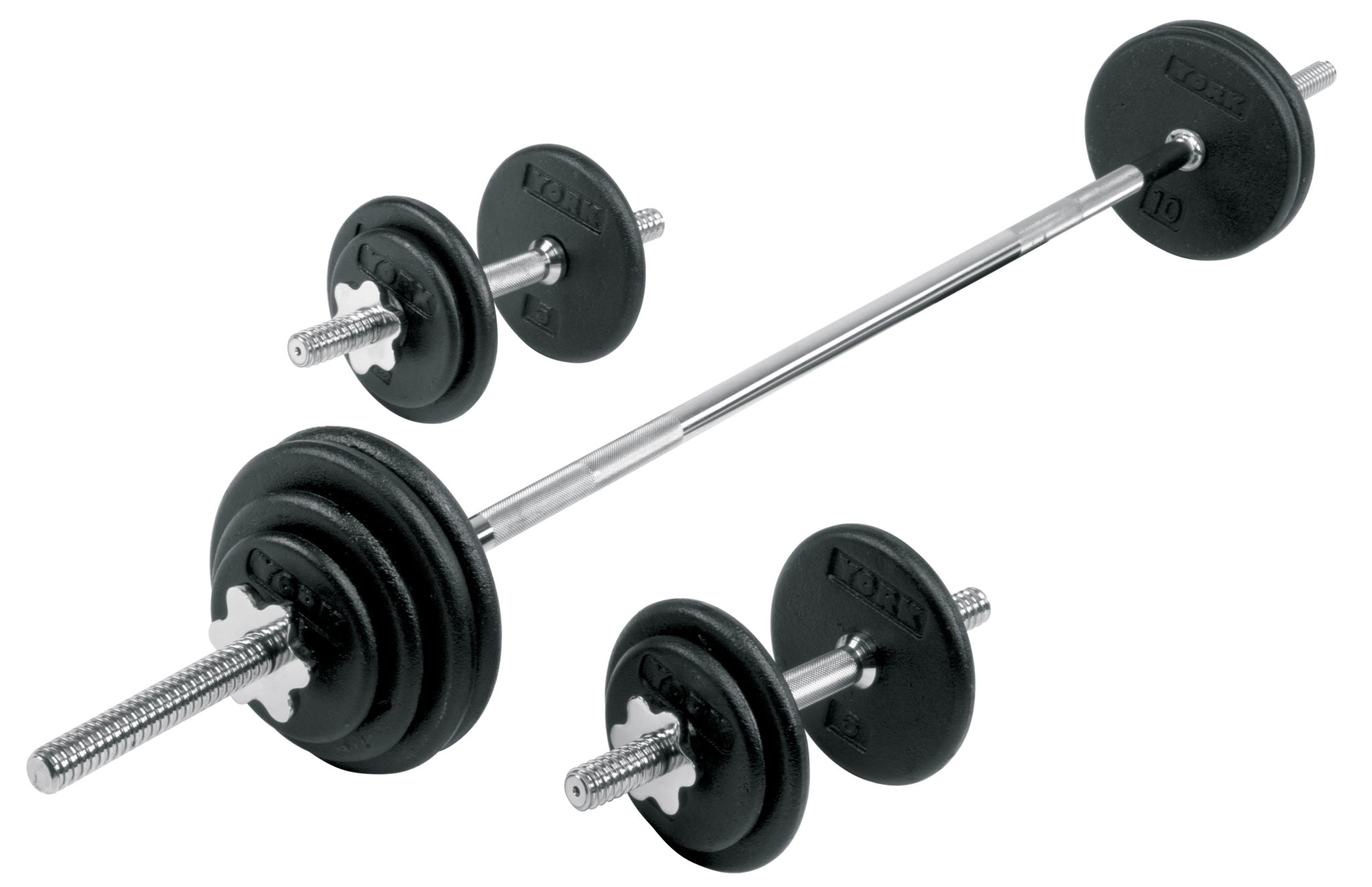 H&N Fashion Adjustable 44LB Dumbbell Weight Set Barbell Lifting 4 Spinlock Collars & 2 Connector Options for Gym Home Bodybuilding Training