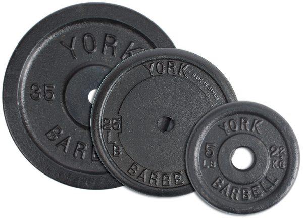 1 Inch Contour cast Iron Weight Plates - York Barbell
