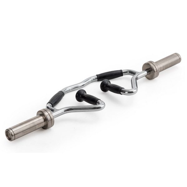 York Barbell "Bi-Tri-Trap" Bar with Rubber Grips