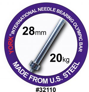 Men's North American Chrome Olympic Training Weight Bar - York Barbell