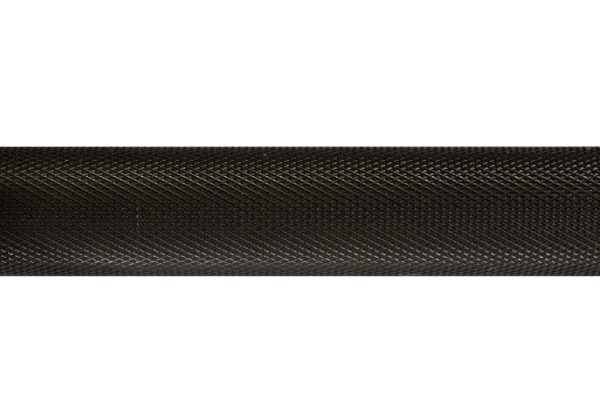 YORK 7' International Black Oxide Weight Bar - 32mm - knurling