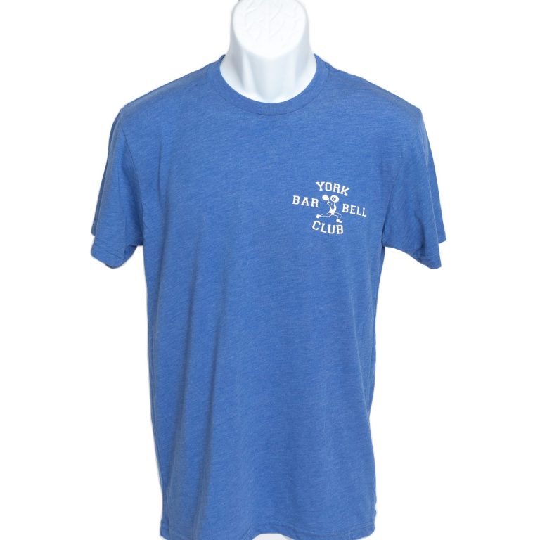 York Barbell Often Imitated Shirt Royal Blue Gym Apparel York Barbell