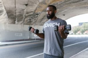varied workouts with dumbbells
