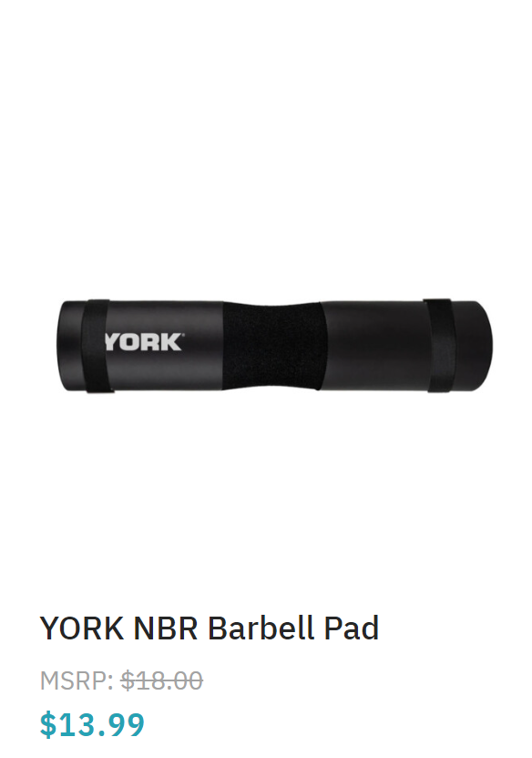 york barbell pad fitness sales