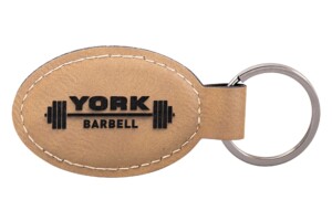 Leatherette Oval Keychain